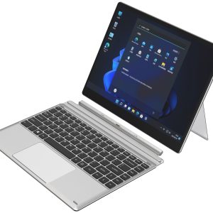 NXTCORE Flex S140F laptop showcasing its sleek design, detachable keyboard, and vibrant 14.1-inch touchscreen with Windows 11 interface