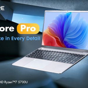 NXTCORE Pro laptop highlighting performance and stylish design