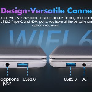 NXTCORE Pro laptop showcasing versatile connectivity options including HDMI, USB, and Thunderbolt ports